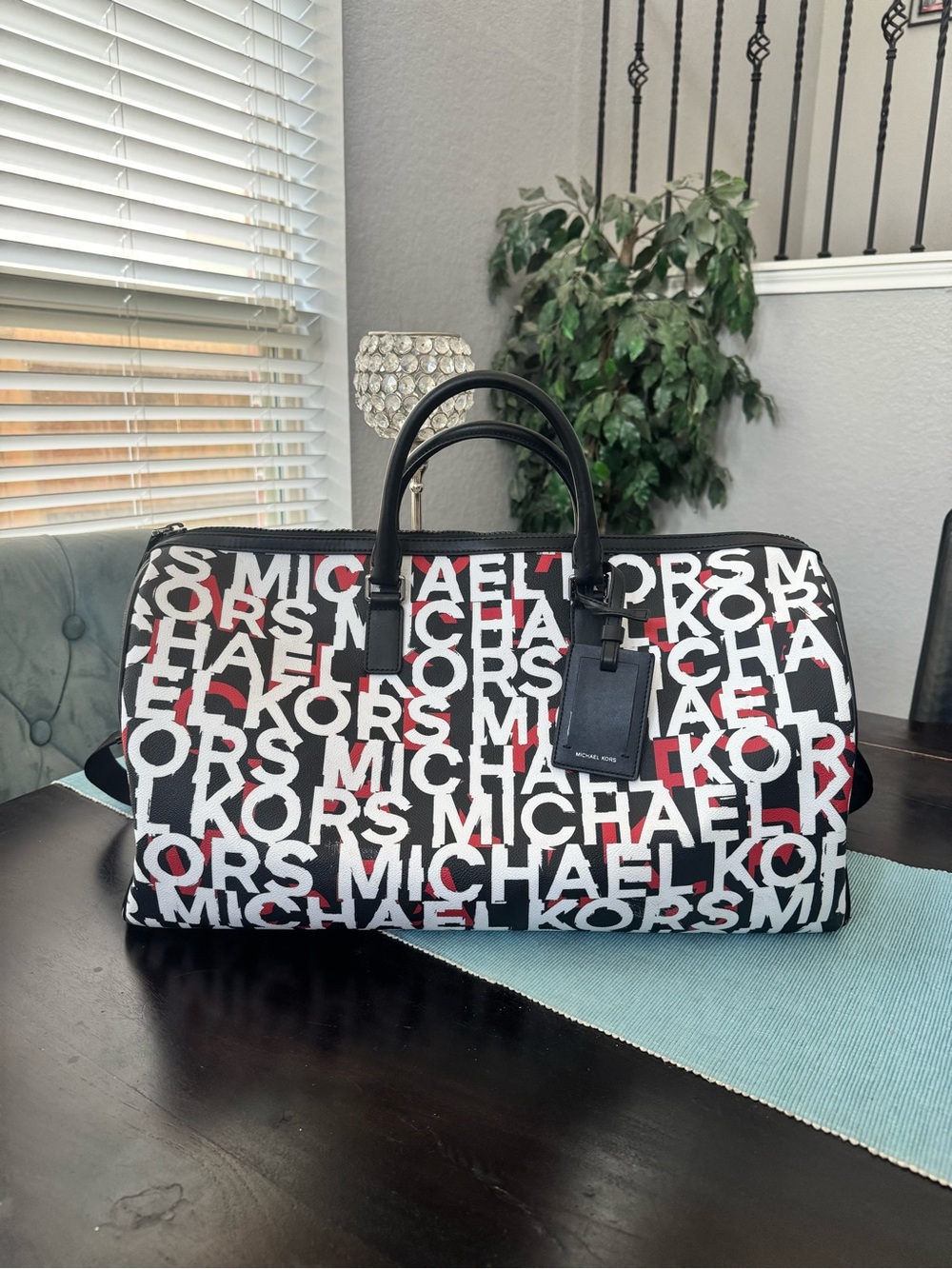 Michael Kors graffiti large duffel bag